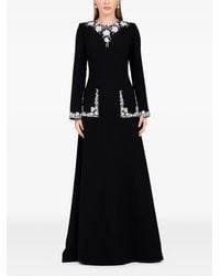 Dina Melwani - Long-Sleeves Maxi Dress - Lyst