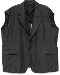 COMME DES GARÇON BLACK - Denim Gilet - Lyst