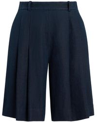 Polo Ralph Lauren - Shorts a vita alta con pieghe - Lyst