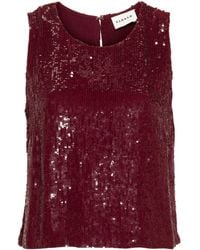 P.A.R.O.S.H. - Sequin Sleeveless Top - Lyst
