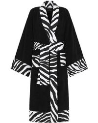 Dames Kleding voor voor Nachtmode voor Badjassen en kamerjassen Dolce & Gabbana Badjas Met Lange Mouwen in het Zwart 