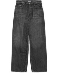 Balenciaga - Distressed Wide-Leg Jeans - Lyst
