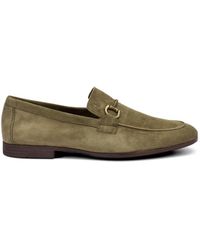 Frau - Clasp-Detail Suede Loafers - Lyst