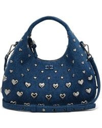 Ganni - Heart-Stud Mini Tote Bag - Lyst