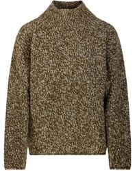 Fabrizio Del Carlo - High-Neck Speckled-Knit Sweater - Lyst