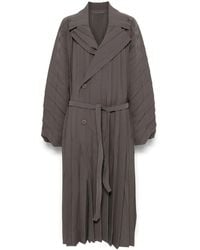 Homme Plissé Issey Miyake - Pleated Double-Breasted Coat - Lyst