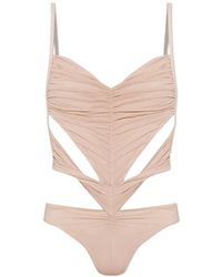DSquared² - Cut-Out Ruched Swimsuit - Lyst