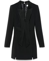 Elisabetta Franchi - Vestido corto con solapas de satén - Lyst