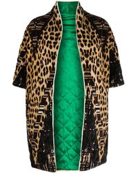Pierre Louis Mascia - Leopard-print X Quilted Reversible Kimono - Lyst