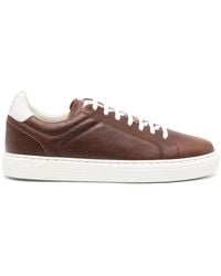 Brunello Cucinelli - レースアップ レザースニーカー - Lyst