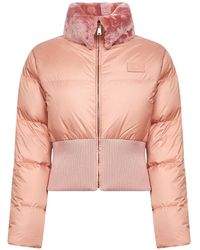 Fendi - Quilted Shearling-Collar Jacket - Lyst