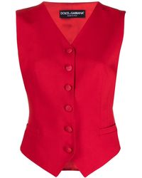 Dolce & Gabbana Getailleerd Gilet - Rood