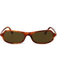 Miu Miu - Tortoiseshell-Effect Rectangle-Frame Sunglasses - Lyst