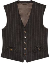 Blazé Milano - Gilet Gessato Con Bottoni - Lyst