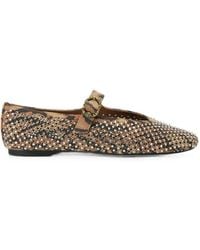 Kurt Geiger - Mayfair Crystal-Embellished Ballet Flats - Lyst