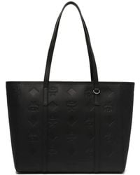 MCM - Medium Toni Monogram Leather Tote Bag - Lyst