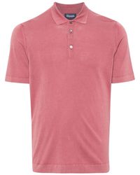 Drumohr - Fine-knit Cotton Polo Shirt - Lyst
