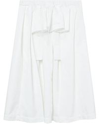 COMME DES GARÇON BLACK - Ruffle-Detail Pleated Midi Skirt - Lyst