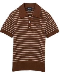 A.P.C. - Gestreept Poloshirt - Lyst