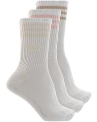 adidas - Logo-Embroidered Striped Socks (Set Of Three) - Lyst
