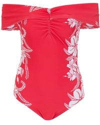 Amir Slama - Floral Off-Shoulder Swimsuit - Lyst