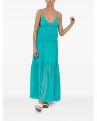 Patrizia Pepe - Cutout Ruffled Maxi Dress - Lyst