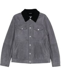 Brunello Cucinelli - Shearling-Collar Flap-Pocket Jacket - Lyst