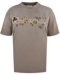 Off-White c/o Virgil Abloh - Floral-Print Logo T-Shirt - Lyst