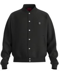 HUGO - Logo-Patch Bomber Jacket - Lyst