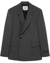 MSGM - Pinstripe-Pattern Double-Breasted Jacket - Lyst
