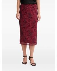 MARC AUREL - Patterned Midi Skirt - Lyst