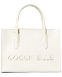 Coccinelle - Myrtha Grained Leather Tote Bag - Lyst