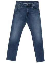 Hackett - Jean À Patch Logo Et Passants De Ceinture - Lyst