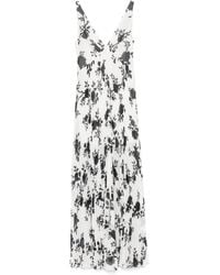 Self-Portrait - Floral-Print Chiffon Maxi Dress - Lyst