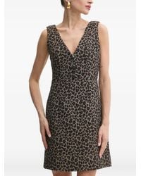 Morgan - V-Neck Button Mini Dress - Lyst