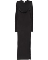 Nanushka - Wasserfallausschnitt-Maxikleid mit seitlichem Schlitz - Lyst