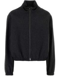 Jil Sander - High-Neck Elasticated-Hem Jacket - Lyst
