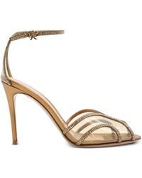 Gianvito Rossi - 95Mm Crystal-Embellished Slingback Pumps - Lyst