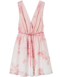 Twinset - Floral-Print Wrap Mini Dress - Lyst
