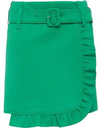 Prada Minigonna con ruches - Verde