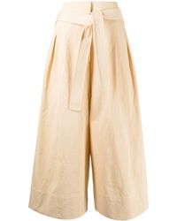 Jil Sander - High-waisted Belted Palazzo Pants - Lyst