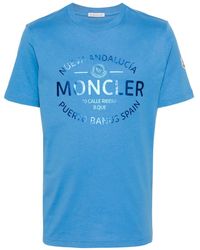 Moncler - T-shirt en coton à logo imprimé - Lyst