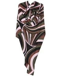 PUCCI - Iride-Print Asymmetric Midi Dress - Lyst
