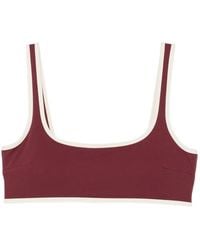 MC2 Saint Barth - Kassie Logo-Embroidered Contrast-Trim Sport Bra - Lyst