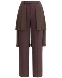 Undercover - Broek Met Geplooid Vlak - Lyst
