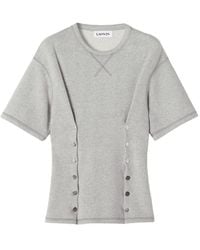 Lanvin - Button-Detailed Short-Sleeve Top - Lyst