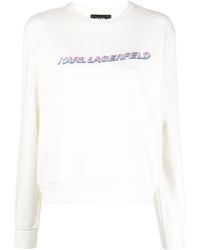 Karl Lagerfeld - Future Logo Organic Cotton Sweatshirt - Lyst