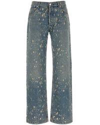 McQueen - Distressed Straight-Leg Jeans - Lyst