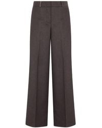 Peserico - Pressed-Crease Wide-Leg Trousers - Lyst