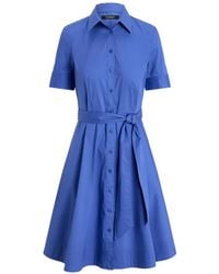 Ralph Lauren - Belted Short-Sleeve Shirt Dress - Lyst